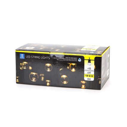 Aigostar - Decoratieve LED Lichtketting 10xLED/8m IP44 warm wit