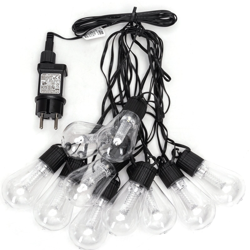 Aigostar - Decoratieve LED Lichtsnoer voor buiten 10xLED/8m IP44 koud wit