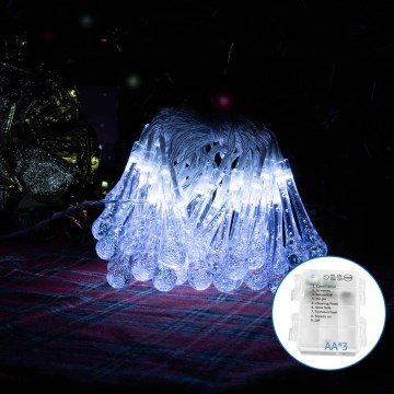 Aigostar - Decoratieve LED Lichtsnoer voor buiten 50xLED/8 Functies 5,3m IP44 koud wit