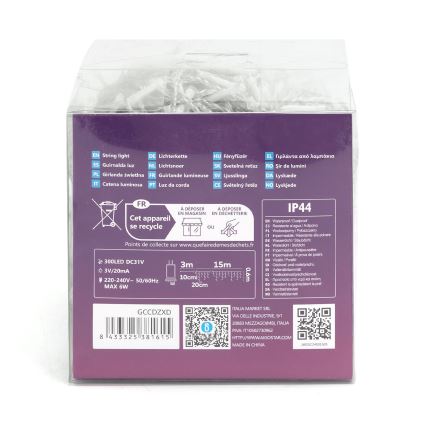 Aigostar - Decoratieve LED Lichtsnoer voor buiten 75xLED/6W/230V 15x0,6m IP44 koud wit