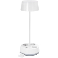 Aigostar - Dimbaar LED Bureau Lamp met Power Outlets en USB Port LED/4.6W/230V 3000/4000/6500K White