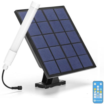 Aigostar - Dimbare LED-buis met zonnepaneel LED/3,2V 3000K/4000K/6500K IP65 5000 mAh + afstandsbediening