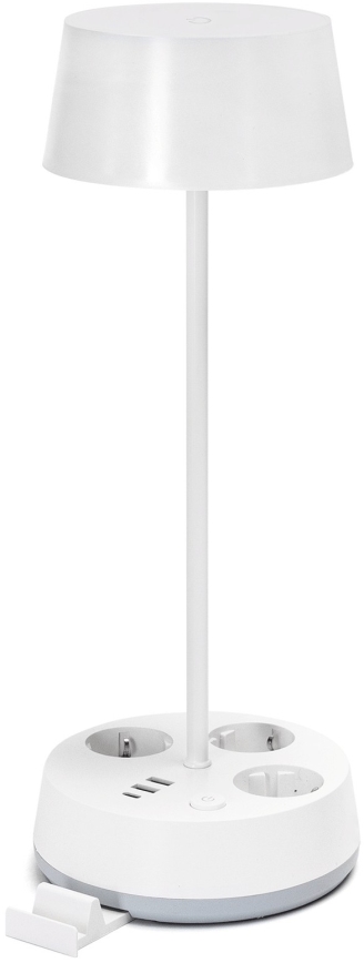 Aigostar - Dimbare LED-bureaulamp met geïntegreerde stopcontacten en USB LED/4,6W/230V 3000/4000/6500K wit