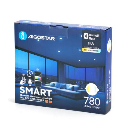 Aigostar - Dimbare LED hangende plafond verlichting MESH LED/9W/230V 2700-6500K diameter 14,5 cm