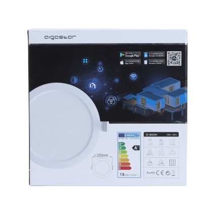 Aigostar - Dimbare LED Inbouw Lamp 18W/230V d. 22 cm Wi-Fi