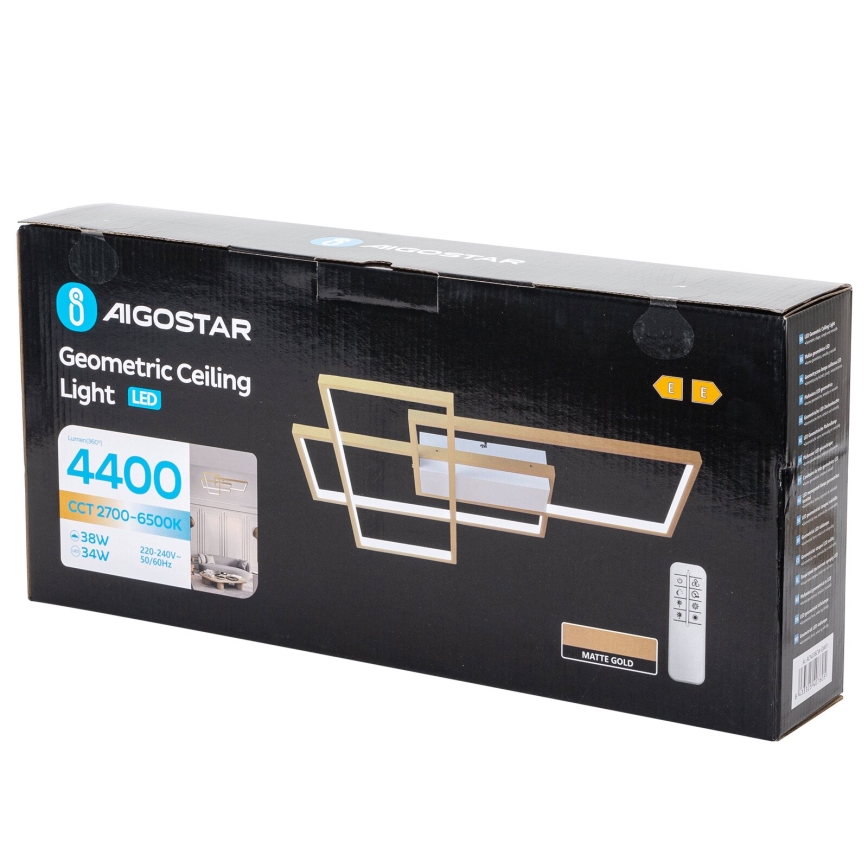 Aigostar - Dimbare LED Plafondlamp LED/38W/230V 2700-6500K + afstandsbediening