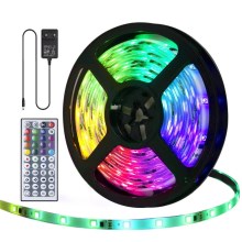 Aigostar - Dimbare LED RGB Strip voor Buiten 5m LED/24W/12/230V IP65