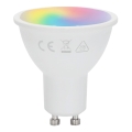 Aigostar - Dimbare LED RGBW GU10-lamp 6W/230V 3000K + afstandsbediening