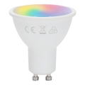 Aigostar - Dimbare LED RGBW-lamp GU10/4,8W/230V 3000K + afstandsbediening