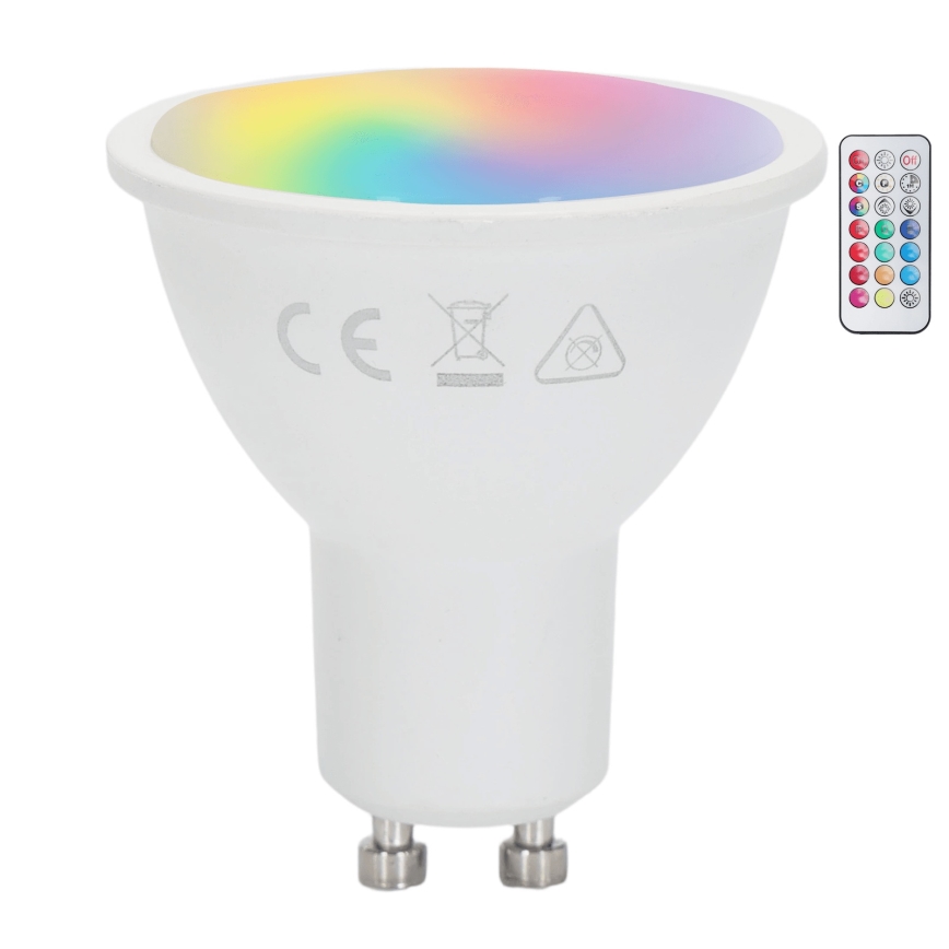 Aigostar - LED RGBW dimbare lamp GU10/6W/230V 3000K + afstandsbediening