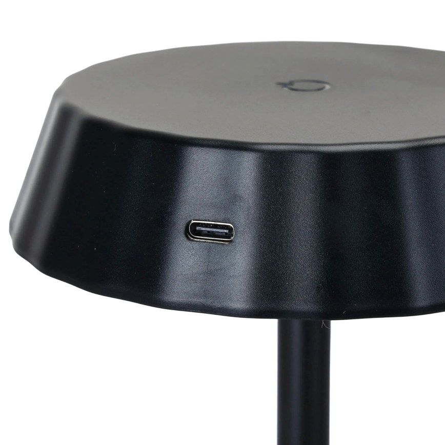 Aigostar - LED dimbare tafellamp AMBIENT LED/2,4W/5V 3000-6500K zwart 2000 mAh