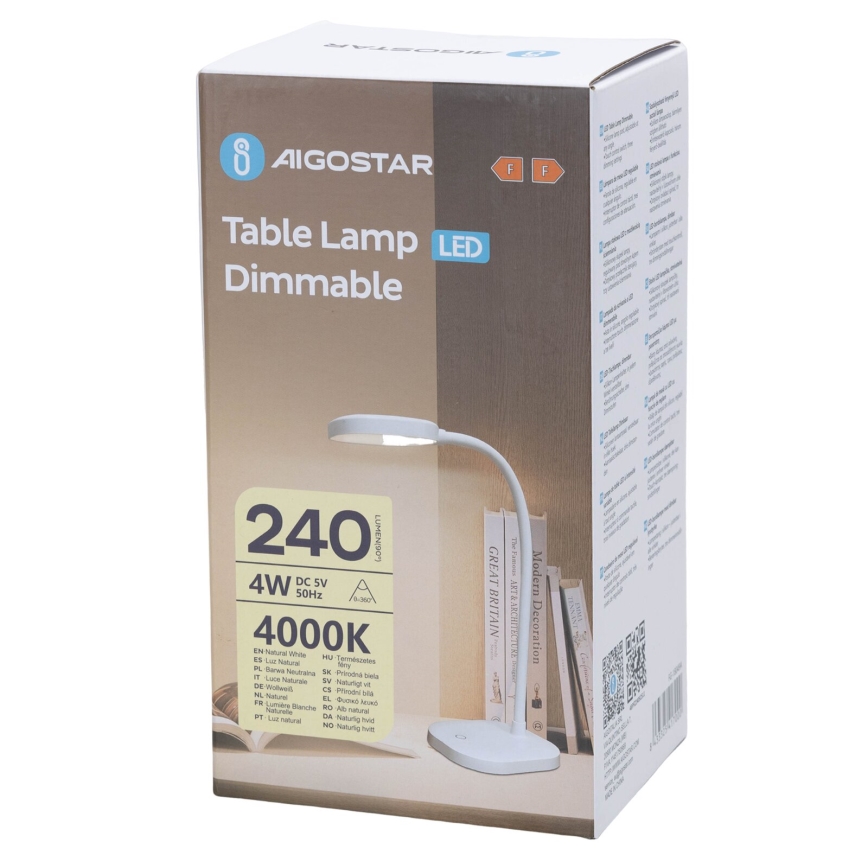 Aigostar - Dimbare LED tafellamp LED/4W/5V 4000K