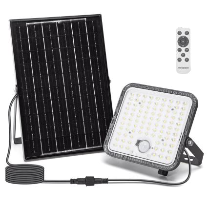 Aigostar - Dimbare zonne-LED-schijnwerper met sensor LED/120W/3,4V 6500K IP66 8000 mAh + afstandsbediening