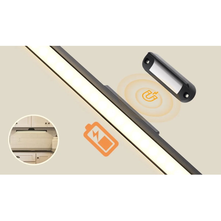 Aigostar - LED Dimbare oplaadbare spiegelverlichting LED/2,9W/5V 2000 mAh