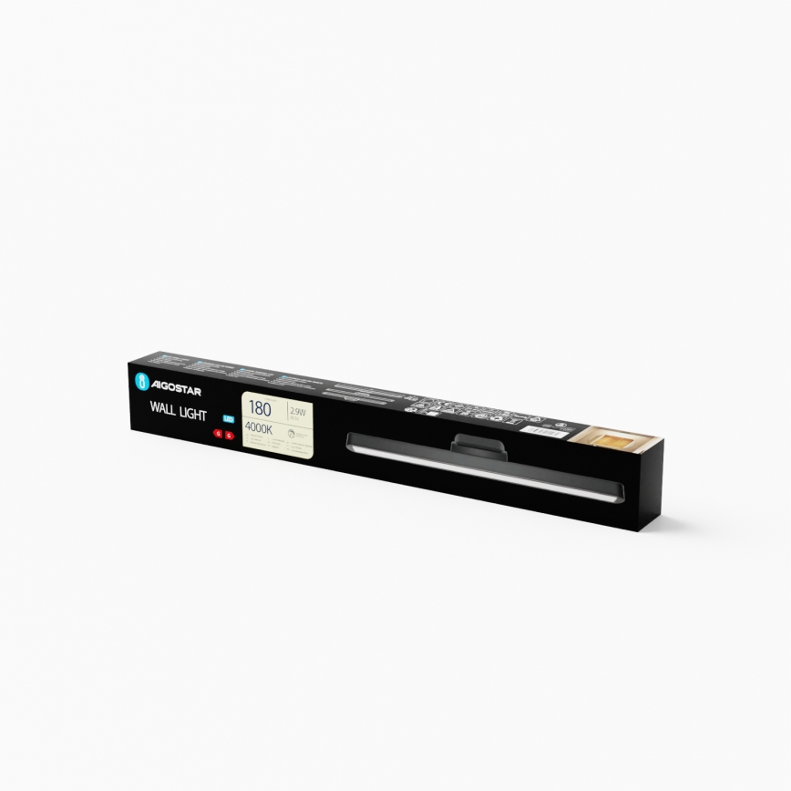 Aigostar - LED Dimbare oplaadbare spiegelverlichting LED/2,9W/5V 2000 mAh