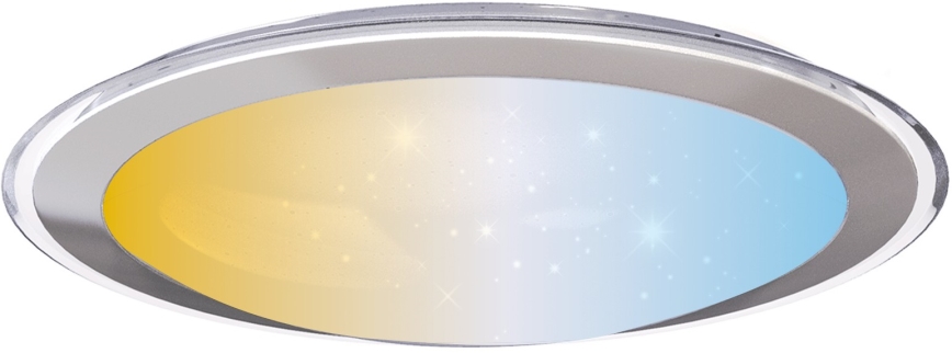 Aigostar - Dimbare plafondlamp LED/30W/230V 2700-6500K Ø 42,9 cm chroom + afstandsbediening