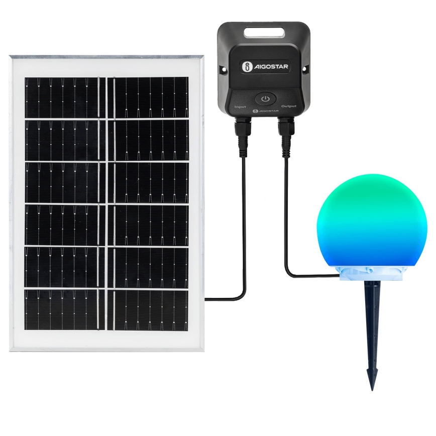 Aigostar - Dimbare RGB LED buitenlamp MESH LED/20W/3,7V 4000mAh 2700-6500K IP65 Ø 15 cm