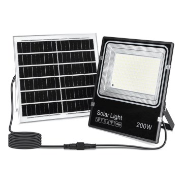 Aigostar - Dimbare zonne-LED schijnwerper LED/200W/3,2V 3600mAh 3000K/4000K/6500K IP66 + afstandsbediening