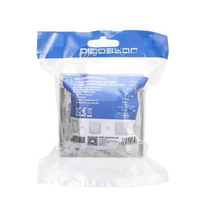 Aigostar - Dimmer met afdekraam 250V/10A wit