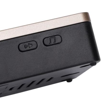 Aigostar - Draadloze deurbel 3xAA/12V IP44 zwart/koper
