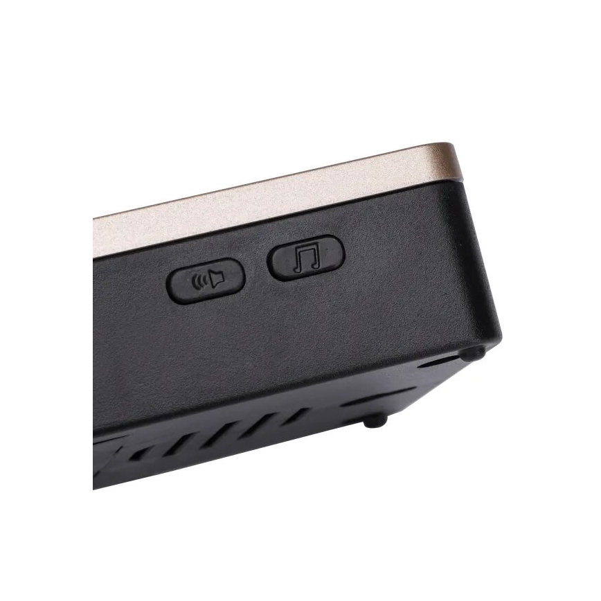 Aigostar - Draadloze deurbel 3xAA/12V IP44 zwart/koper