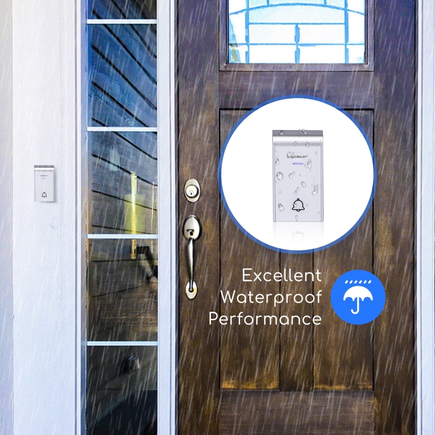 Aigostar - Draadloze deurbel voor stopcontact 230V/12V IP44 wit