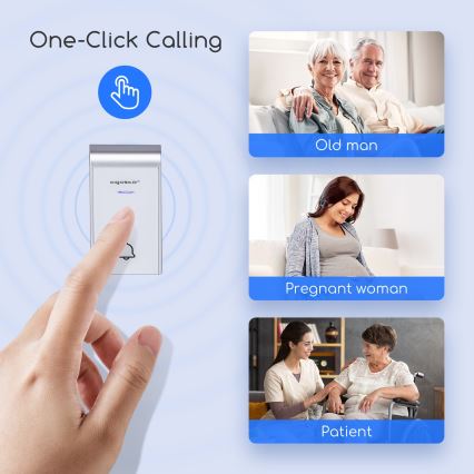 Aigostar - Draadloze deurbel voor stopcontact 230V/12V IP44 wit