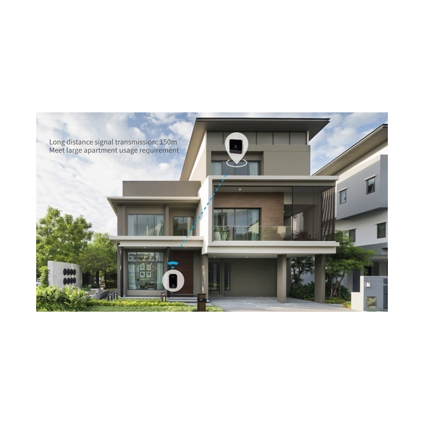 Aigostar - Draadloze Stopcontact Deurbel 230V wit