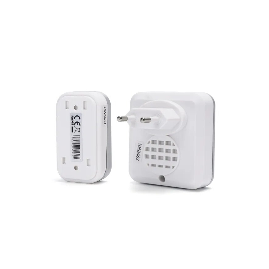 Aigostar - Draadloze Stopcontact Deurbel 230V wit