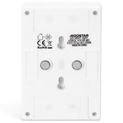 Aigostar - Draagbaar LED-nachtlampje LED/3xAAA 6500K