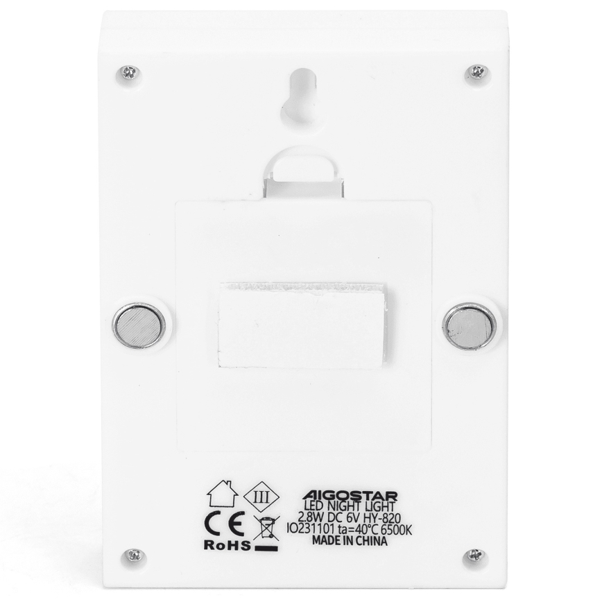 Aigostar - Draagbaar LED-nachtlampje LED/4xAAA 6500K