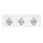 Aigostar - Drievoudige wandcontactdoos met SCHUKO-afdekkader 230V wit
