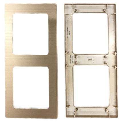 Aigostar - Dubbele aluminiumlijst, goudkleurig