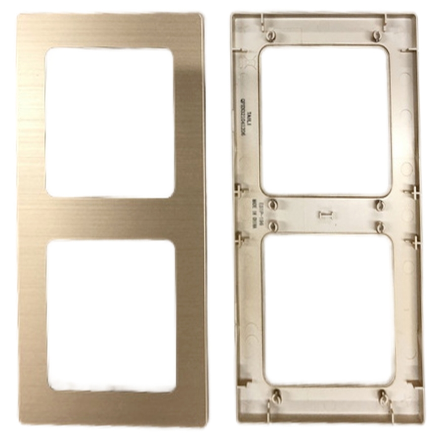 Aigostar - Dubbele aluminiumlijst, goudkleurig