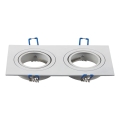 Aigostar - Dubbele inbouwring voor GU10 inbouwarmatuur 17,3x9,1 cm wit