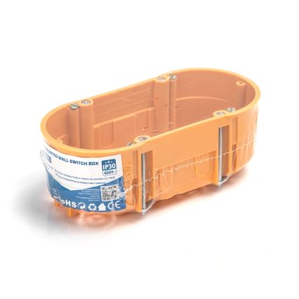 Aigostar - Dubbele montagedoos voor inbouw, oranje