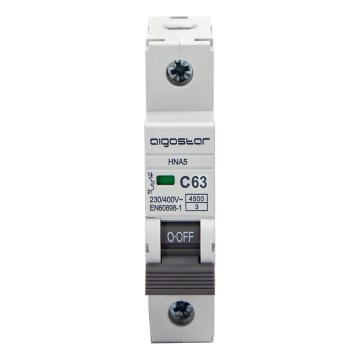 Aigostar - Eenpolige installatieautomaat 1P 63A (type C) 230-400V