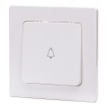 Aigostar - Eenvoudige deurbelknop met afdekraam, wit