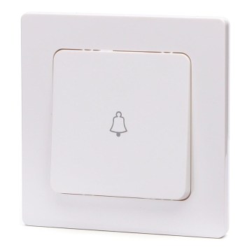 Aigostar - Eenvoudige deurbelknop met afdekraam, wit