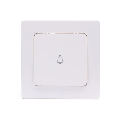 Aigostar - Eenvoudige deurbelknop met afdekraam, wit