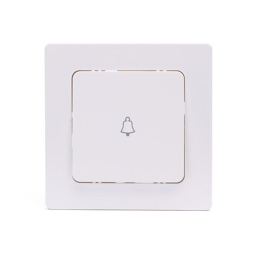 Aigostar - Eenvoudige deurbelknop met afdekraam, wit