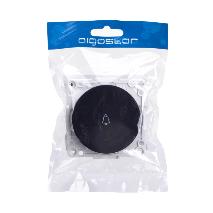 Aigostar - Eenvoudige randloze deurbelknop, zwart
