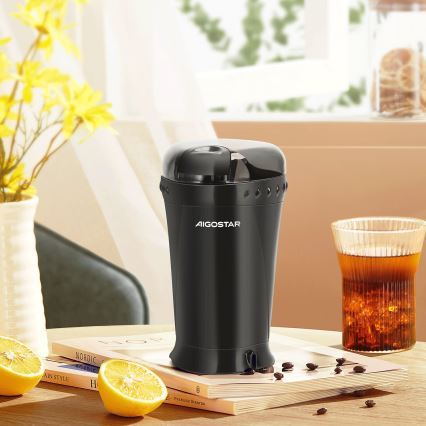 Aigostar - Elektrische koffiebonenmolen 60g 200W/230V zwart