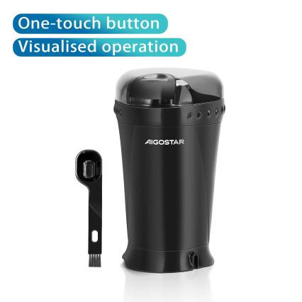 Aigostar - Elektrische koffiebonenmolen 60g 200W/230V zwart