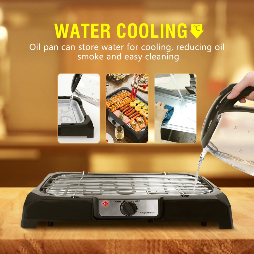 Aigostar - Elektrische tafelgrill 2000 W/230 V