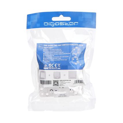 Aigostar - Enkele schakelaar zonder afdekraam č. 6 zwart