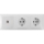 Aigostar - Ethernet-aansluiting en 2x SCHUKO-stopcontact met afdekraam wit