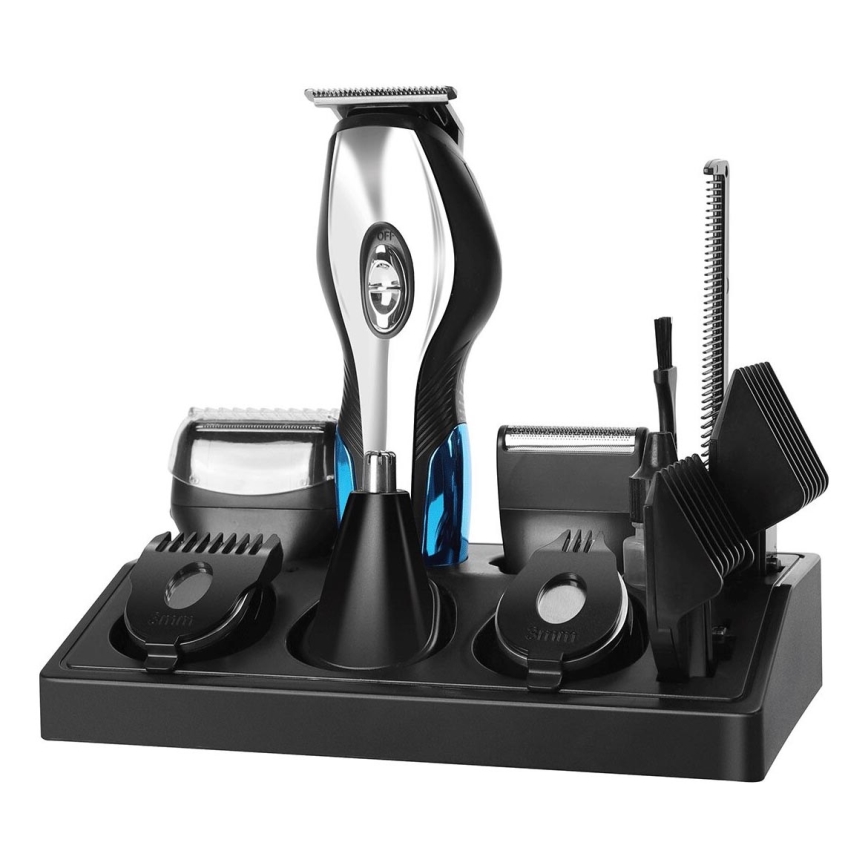 Aigostar - Haar trimmer met accessoires 6in1 5W/5V zwart