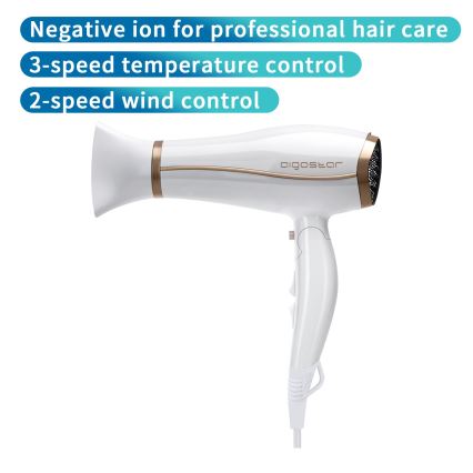 Aigostar - Haardroger met ionisator 2200W/230V wit