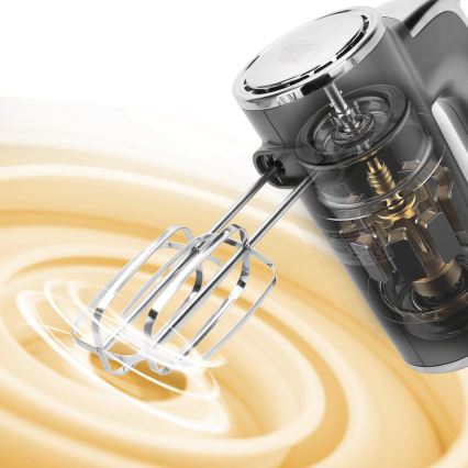 Aigostar - Handmixer 400W/230V grijs/mat chroom